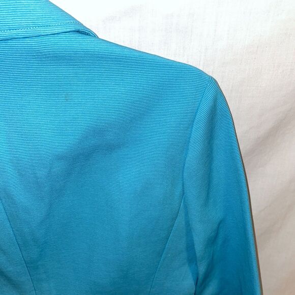 Andre Oliver Fashion Jacket Women’s Size 4 Blue Button Up Pockets - Picture 10 of 12